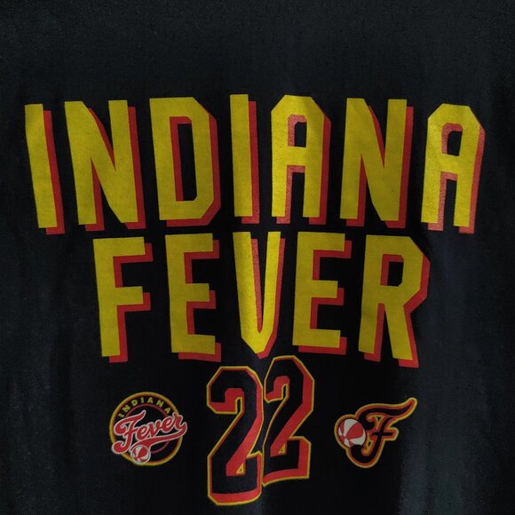 Caitlin Clark Indiana Fever 22 T-Shirt Men's XL Navy Blue Double Sided WNBA - Picture 2 of 9